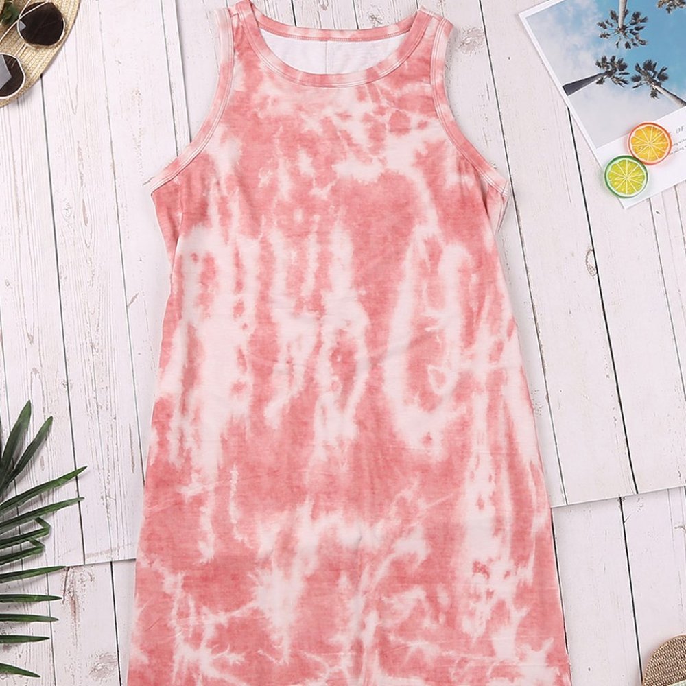 Tie Dye Knit Tank Dress